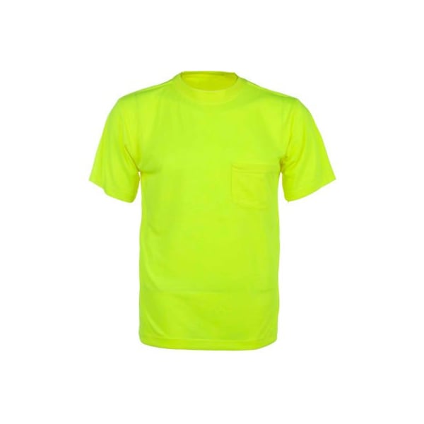 Gss Safety 5501 Moisture Wicking Short Sleeve Safety T-Shirt with Chest Pocket - Lime, XL 5501-XL - main
